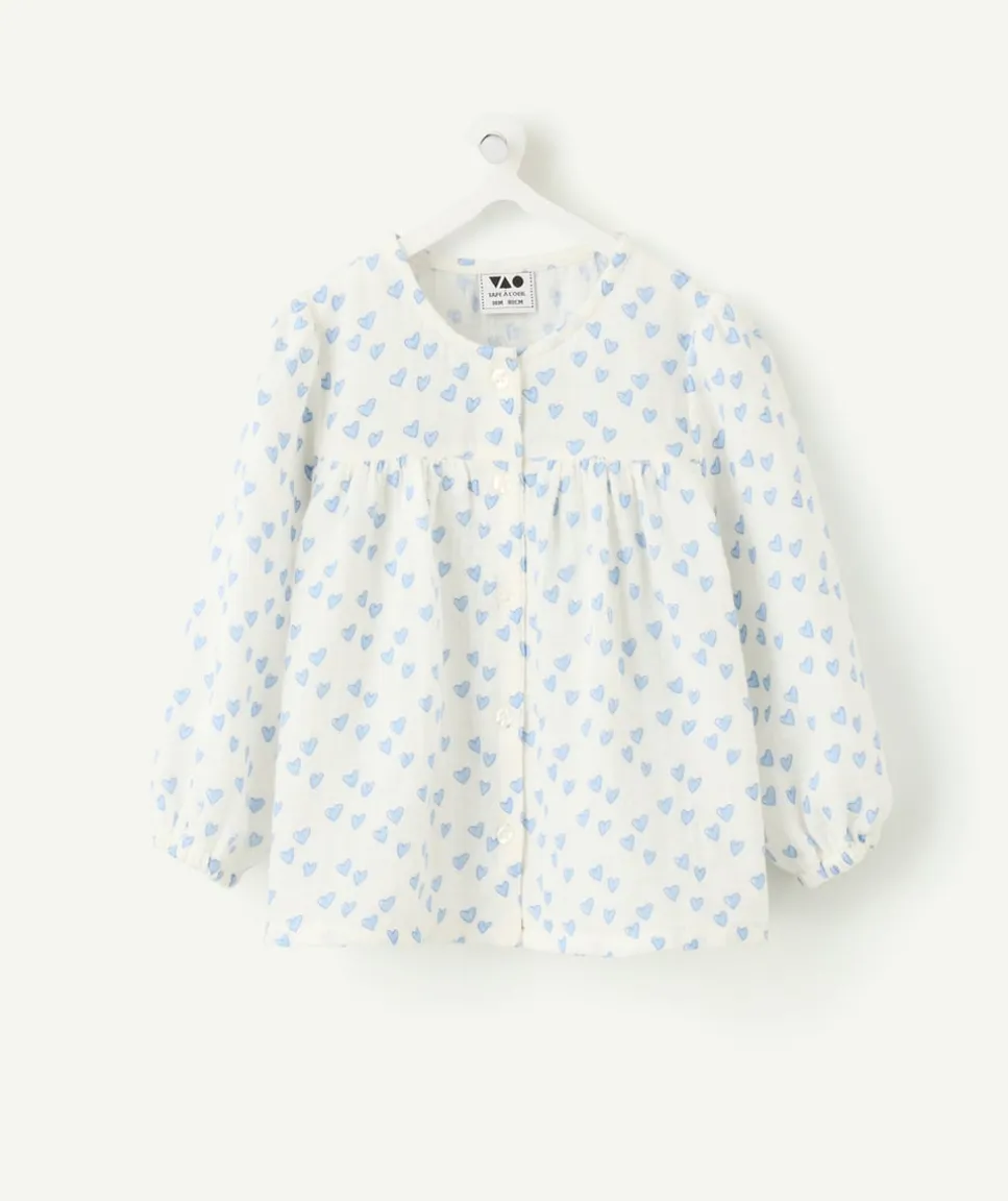Blouse bébé fille imprimé cœur