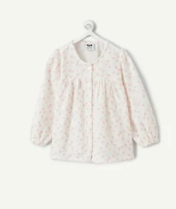 Blouse bébé fille imprimé cœur blanc et rose