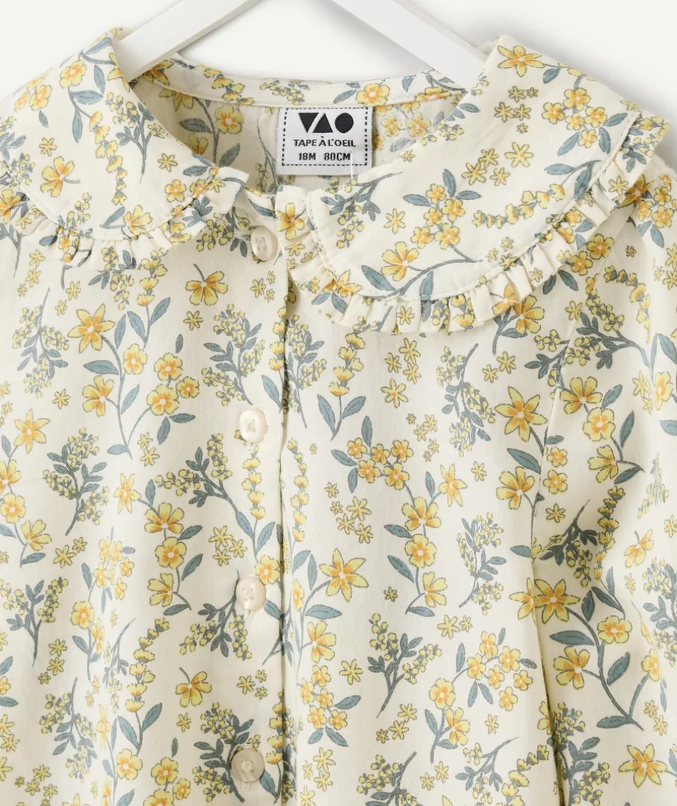 Blouse bébé fille imprimée fleurs