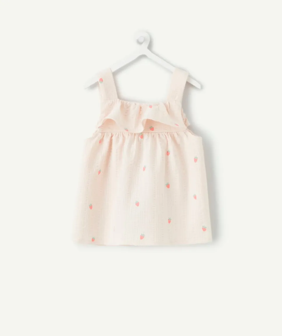 Blouse bébé fille imprimé fraises