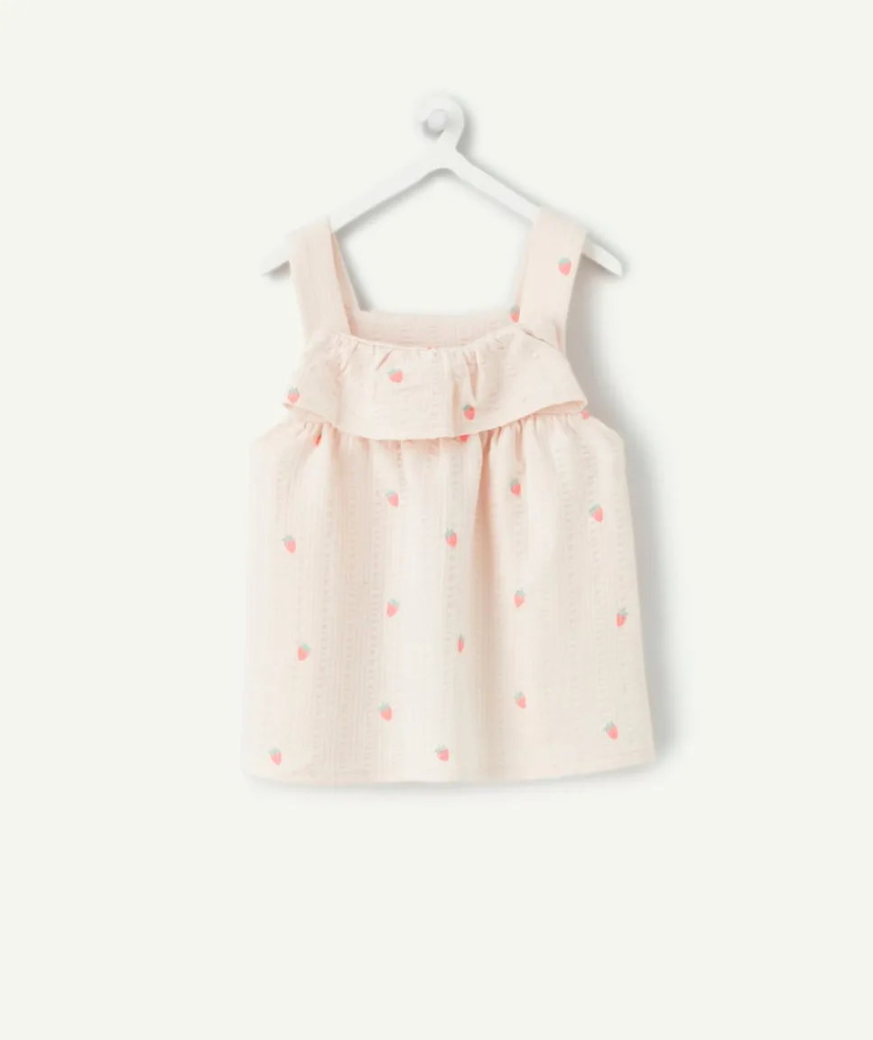 Blouse bébé fille imprimé fraises
