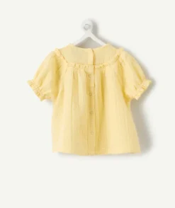 Blouse bébé fille jaune avec volants