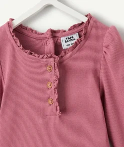 Blouse body bébé fille rose
