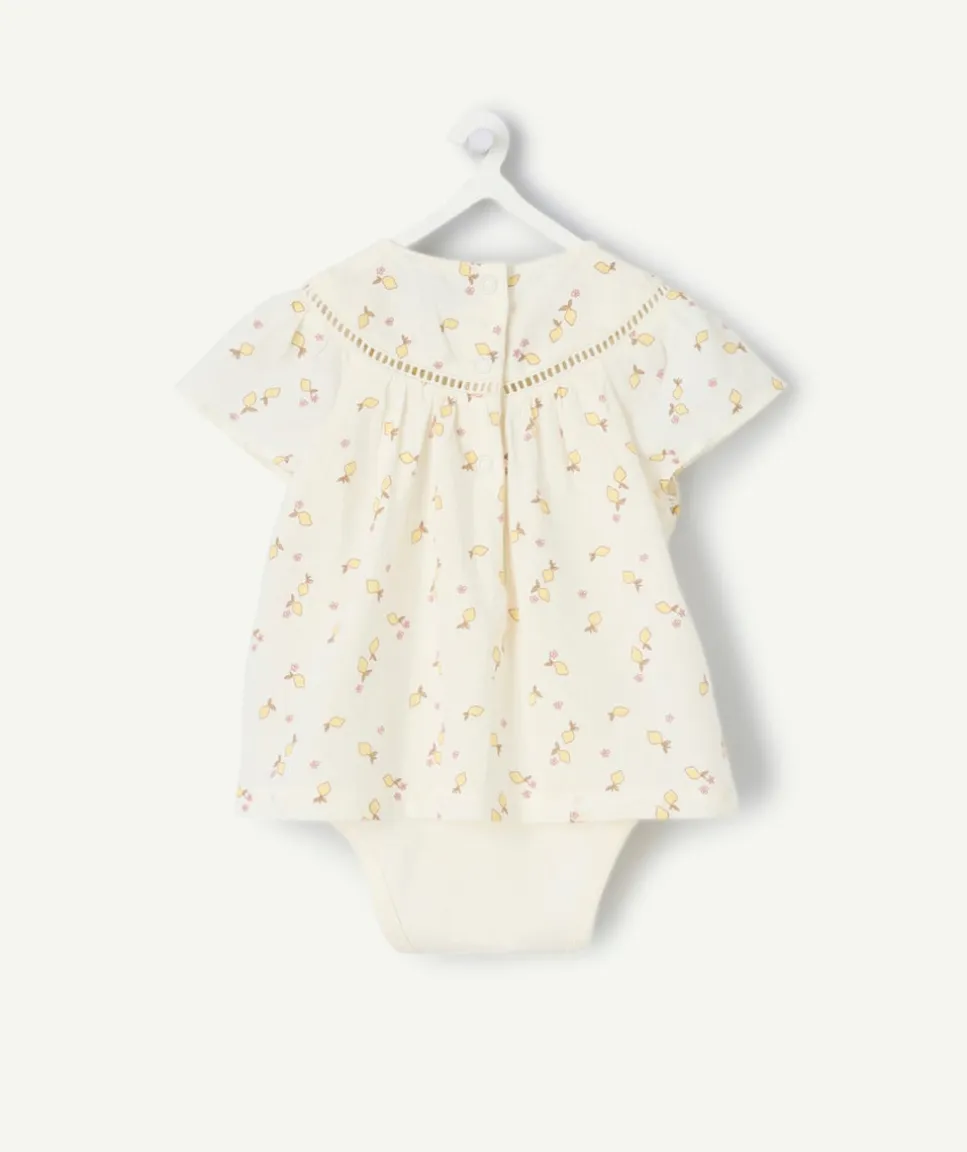 Blouse body naissance fille imprimé
