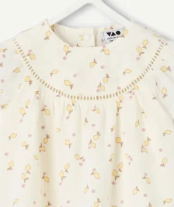 Blouse body naissance fille imprimé