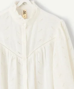 Blouse fille ample écrue