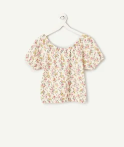 Blouse fille imprimé floral en coton