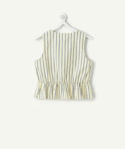 Blouse fille oversize rayé avec nœuds