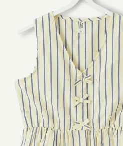 Blouse fille oversize rayé avec nœuds