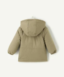 Blouson bébé fille kaki et beige 3en1 amovible