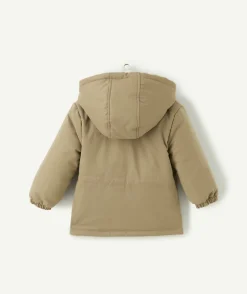 Blouson bébé fille kaki et beige 3en1 amovible