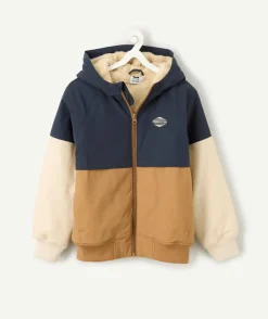 Blouson à capuche garçon colorblock