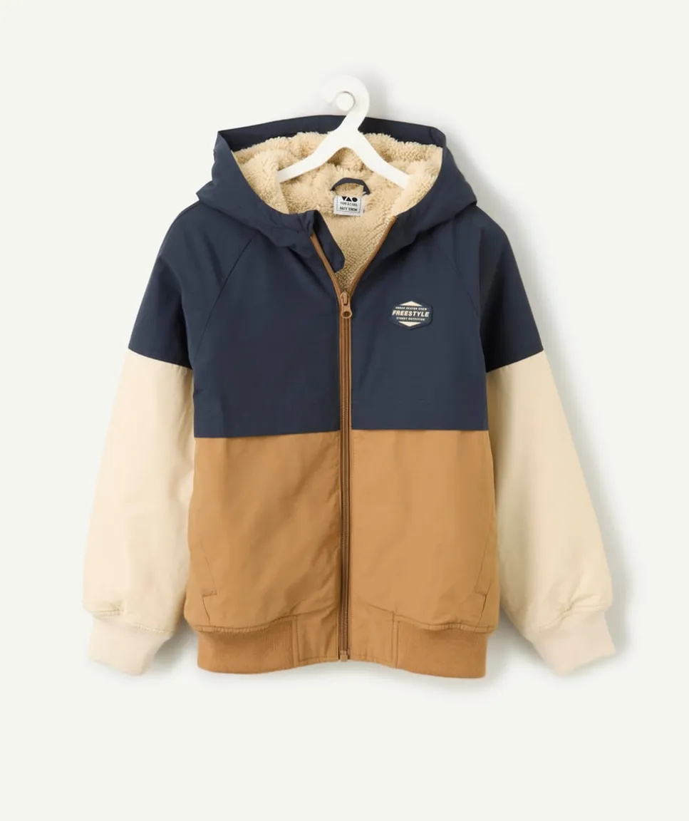 Blouson à capuche garçon colorblock