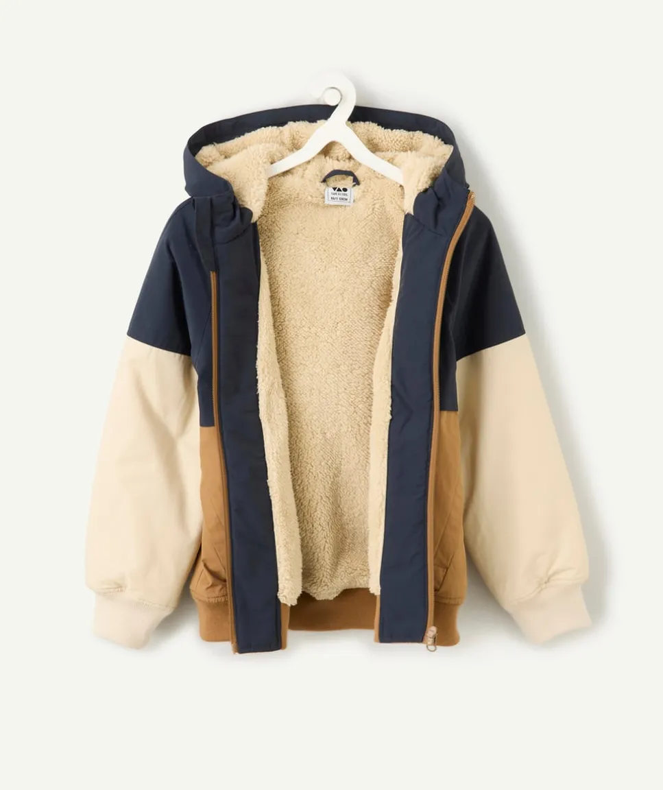 Blouson à capuche garçon colorblock
