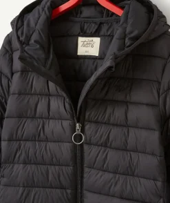 Blouson fille à capuche noir