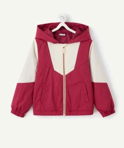 Blouson fille colorblock avec capuche