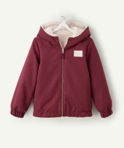 Blouson fille réversible bicolore capuche zippé