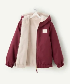 Blouson fille réversible bicolore capuche zippé
