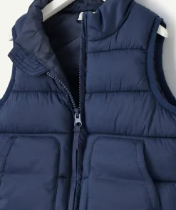 Blouson sans manches bébé garçon recyclé bleu