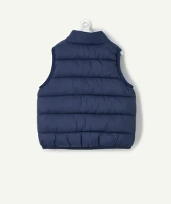 Blouson sans manches bébé garçon recyclé bleu