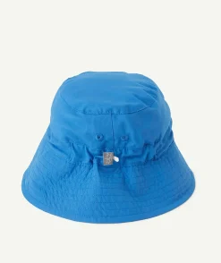 Bob anti-uv bébé garçon bleu avec cordons