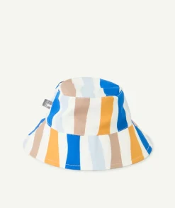 Bob anti-uv bébé garçon réversible avec imprimé rayures colorées