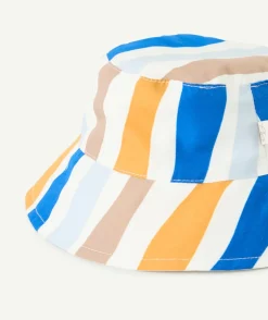 Bob anti-uv bébé garçon réversible avec imprimé rayures colorées