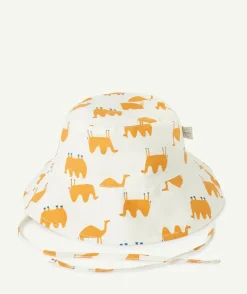 Bob anti-uv bébé mixte réversible blanc imprimé animaux