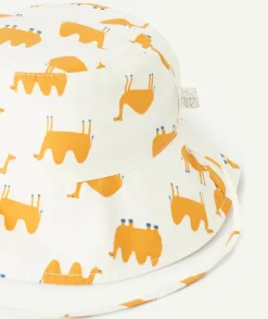 Bob anti-uv bébé mixte réversible blanc imprimé animaux
