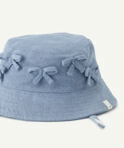 Bob bébé fille en coton bleu avec nœuds