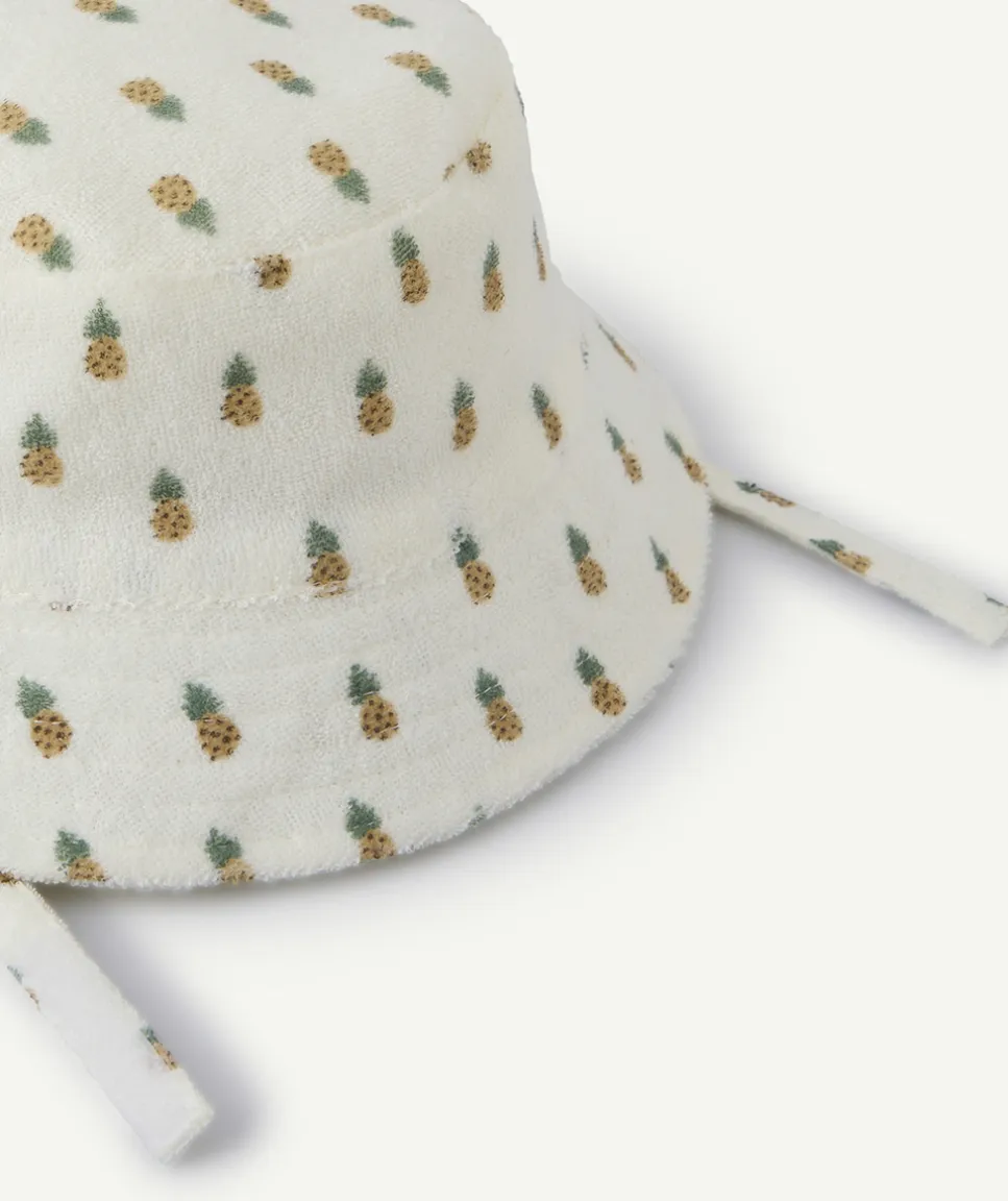 Bob bébé fille imprimé ananas blanc
