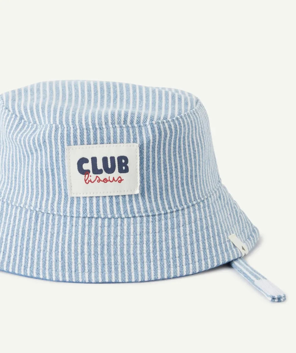 Bob bébé garçon rayé bleu avec patch