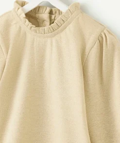 Body bébé fille à emmanchures longues beige