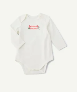 Body blanc bébé fille imprimé message rose