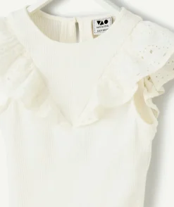 Body fille manches courtes en coton