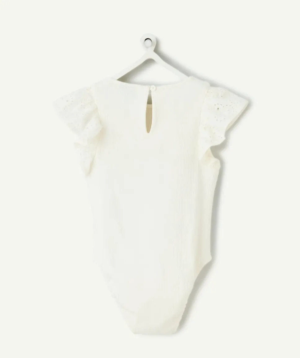 Body fille manches courtes en coton