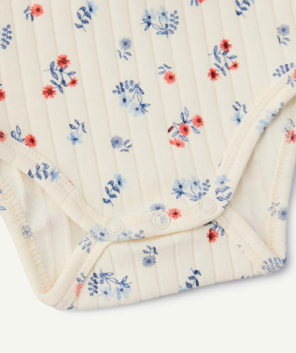 Body manches longues bébé fille imprimé floral