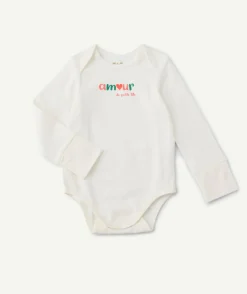Body manches longues bébé fille avec message