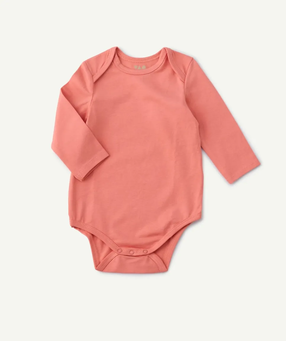 Body manches longues bébé fille rose