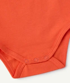 Body manches longues bébé fille orange