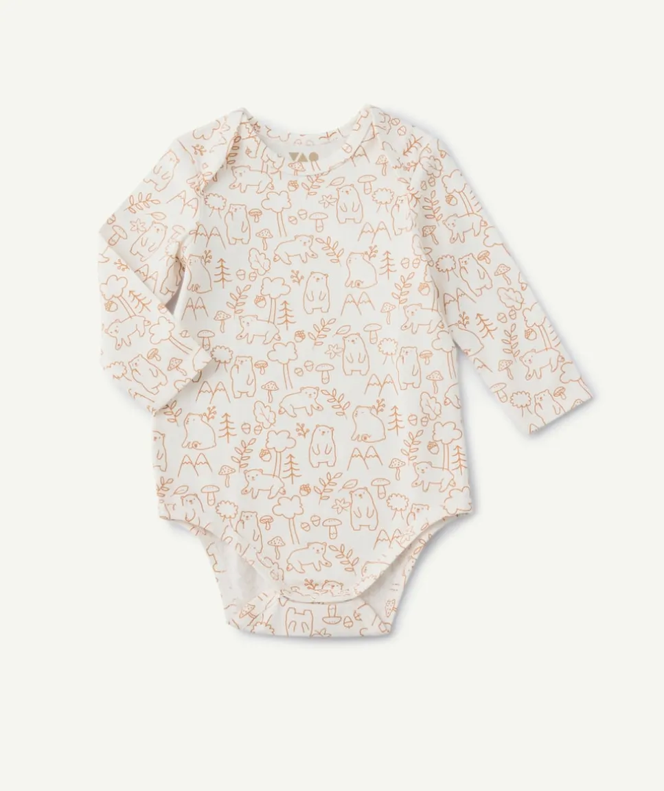 Body manches longues bébé imprimé ours