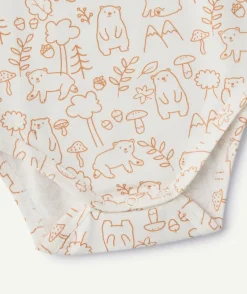 Body manches longues bébé imprimé ours