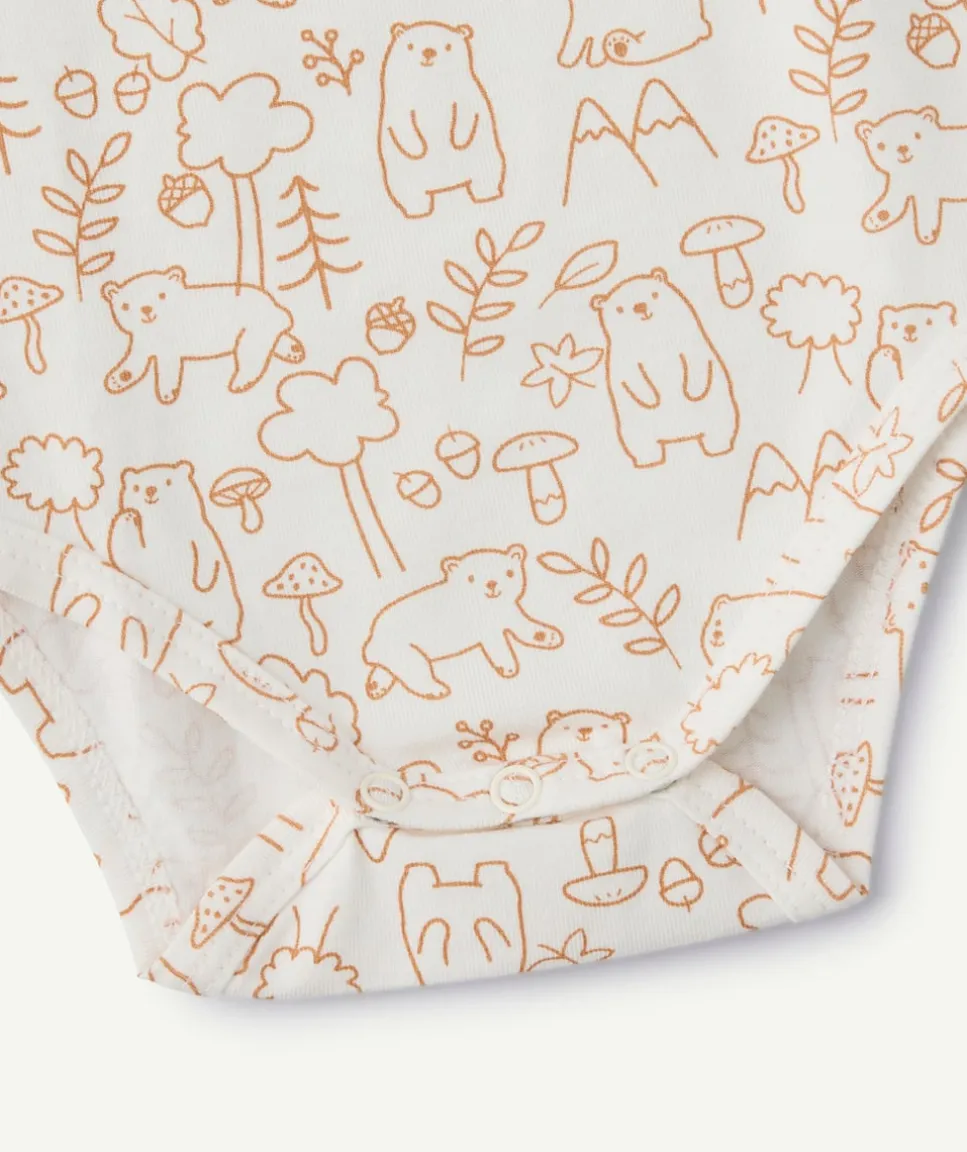 Body manches longues bébé imprimé ours