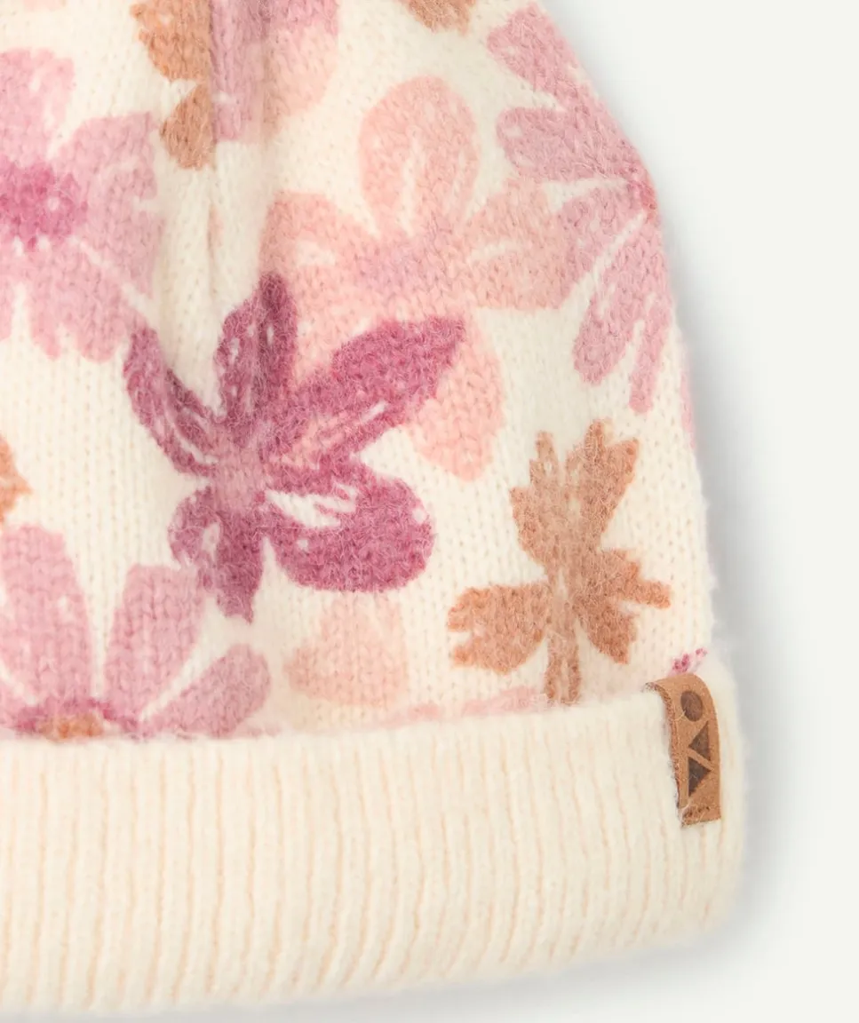 Bonnet bébé fille imprimé fleurs