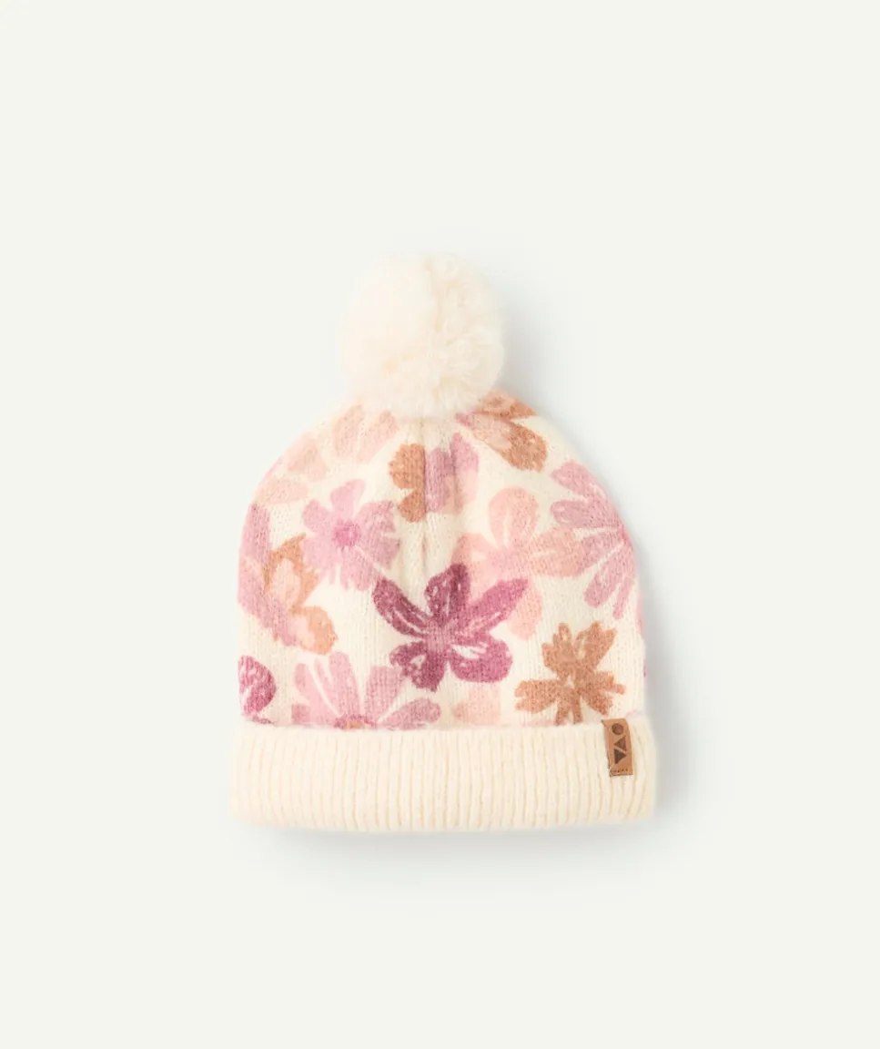 Bonnet bébé fille imprimé fleurs