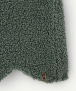 Bonnet cagoule bébé garçon en moumoute vert