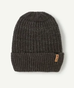 Bonnet garçon en laine gris