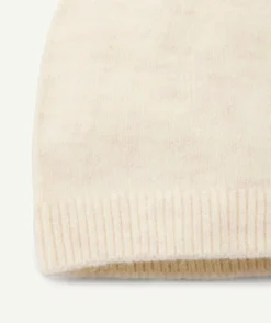Bonnet naissance en fibres recyclées écru