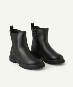 Bottines fille noires pailletées