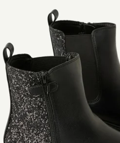 Bottines fille noires pailletées